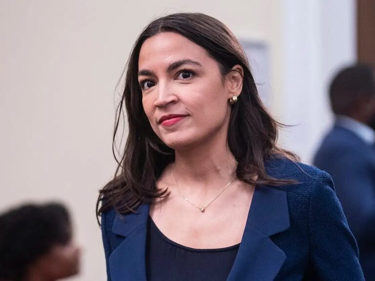 Alexandria Ocasio-Cortez pictured at the Capitol during the AOC $9.6 million fundraising quarter, reflecting growing grassroots momentum.