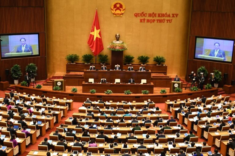 Vietnam’s National Assembly in session, demonstrating legislative oversight during the Vietnam crackdown on export fraud.