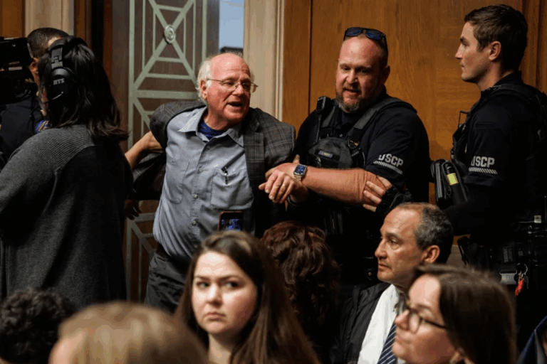 Ben Cohen Gaza protest arrest as Capitol Police escort him from Senate chamber