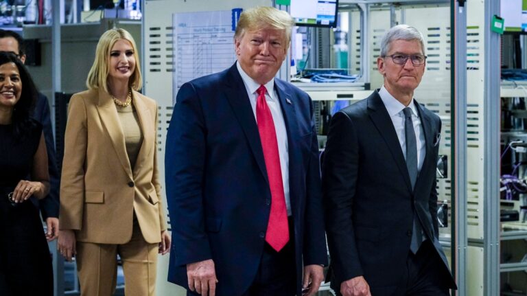 Apple manufacturing shift India discussed as Trump and Tim Cook tour U.S. production facility