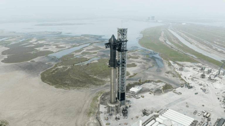 Aerial view of SpaceX launch site at Boca Chica following the Starbase city incorporation vote.